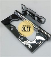 Петля универсальная накладная Бабочка хром DUET F-100*75*2,5CR