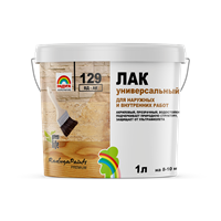 Лак РАДУГА-129 для дерева акрил-полуглянц 1л