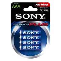 Батарейка SONY LR3/4 Alkaline Stamina Plus AAА  4шт ЭКО AM4L-B4D