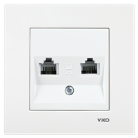 Розетка VIKO KARRE телефонная двойная 90960033 арт.362-36210