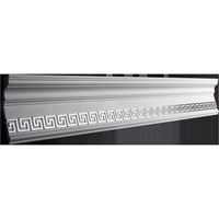 Плинтус ГЛАНЦЕПОЛ потолочный GP-24 140*53 Silver (1уп-16шт)
