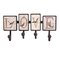 Вешалка LOVE 4 крючка 40*12,5см 190158