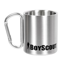Термокружка BOYSCOUT 200 мл, складная ручка-карабин, нержавеющая сталь 61112