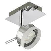 Спот BRILONER CLICK светодиод, металл-стекло, 1хLED/5W 400lm 3000K, поворотн, 120x80x110мм, 2807-018