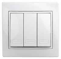 Выключатель ЭРА 3-ой Intro 10А-250В Plano бел 1-106-01