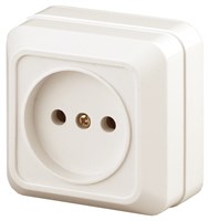 Розетка ЭРА Intro 2P 16А-250В Quadro слон кость 2-201-02