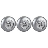 Фонарь SB-504 ЭРА пушлайт  АВРОРА  4xLED, 3xAAA, серебристый, 3шт в кор