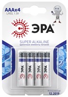 Элемент питания ЭРА LR03-4BL/AAА-1,5V (4шт) блистер 0870