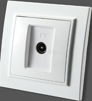 Розетка TV ZERA EGP белый 700-0200-224