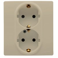 Розетка LEGRAND Etika 2X2К+З на винтах (слоновая кость) 672323