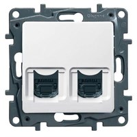 Розетка LEGRAND Etika RJ11+RJ45 кат. 5 UTP (белый) 672252