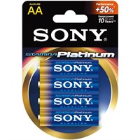 Батарейка SONY LR6 Alkaline Platinum AA 4шт AM3PTB4D