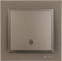 Выключатель MONO механизм+ кнопка Metallic Fume