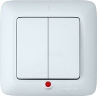 Выключатель WESSEN PRIMA S56-039-BI скр.уст. 2-кл с индикатором (250В,6А)