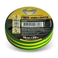 Изолента AVIORA желто-зеленая 15мм*20м арт.305-024/305-059
