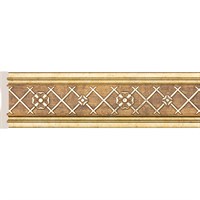 Багет интерьерный Эрмитаж W1080-1/G327 Бордюр 80-1 Трельяж, цв.Античное золото/28