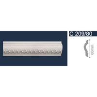 Молдинг СОЛИД 80*2,0м С209/80 белый (1уп-35 шт)