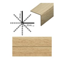 Угол GRACE универсальный Rico Leo 20*20*3000 №155 (Бук натуральный)