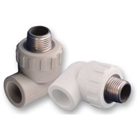 Отвод с нар.резьбой 25*1/2 (сер) 01-02200-142а