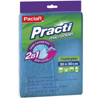 Салфетка губчатая 3-хслойная из микрофибры Practi Micro 2 в 1