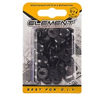 Заглушки СТРОЙБАТ на меб. стяжку 5мм черные (50шт) Element 5726849
