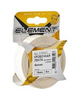 Кром. лента СТРОЙБАТ мелам. с кл.19мм белая (5м) Element 1430/5756031