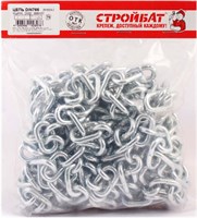 Цепь СТРОЙБАТ оцинк. DIN 766(кор.звено) 5мм 078150/1219325