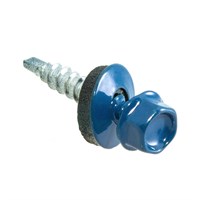Саморезы СТРОЙБАТ кровельные с буром 4,8x28 синий (60шт) 2640402
