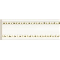 Багет интерьерный Ионики W60(1)/WG2 Бордюр 60, цв. Белый с золотом/42 (W60(1)-W27G)