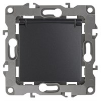 Розетка ЭРА 2P+E Schuko со штор 16АХ-250В антрацит 12-2103-05