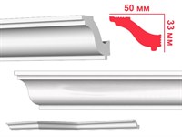 Плинтус ПЛИНТЭКС потолочный 2м G (G50/33) (63шт)