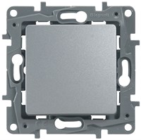 Переключатель LEGRAND Etika 1клав автомат.клеммы 10AX 250В (алюминий) 672405