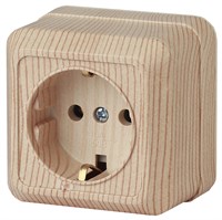 Розетка ЭРА Intro 2P+E Schuko 16А-250В Quadro сосна 2-202-11