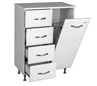 Комод Домино 60 с 4 ящиками и корзиной для белья DI44007K