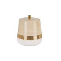Урна PRIMANOVA LUCAS GOLD с крышкой, керамика D-20454