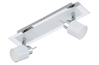 Спот BRILONER BRIGHT светодиод, металл/бел.2хLED/GU10 5W 400lm 3000K,поворотн,320x80x110мм, 2866-026