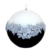Свеча класическая ADPAL Pienkowa 150/70 белый/черный