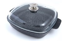 Жаровня TS Kitchen квадратная гранит 28*28см TS-G1128G