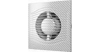 Вентилятор ЭРА осевой вытяжной с обратным клапаном D 100, декоративный SLIM 4C white carbon