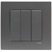 Выключатель VIKO NOVELLA FUME 3-х кл. 93000468 арт.367-36426