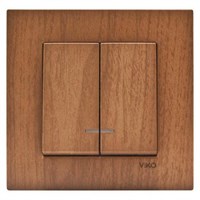 Выключатель VIKO NOVELLA CEVIZ с подсветкой 2-х кл. 93001050 арт.367-365200