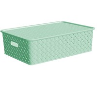 Корзина VIOLET Береста 7,5л 350х245х105мм с крышкой шалфей 522131