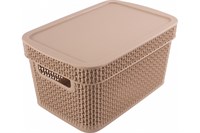 Корзина прямоугольная Ajur 5л с крышкой Кофейный арт.BQ4113КФ-10