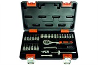 Инструменты ВИХРЬ в наборе 1/4" CrV, пластиковый кейс 29 предм 73/6/7/1
