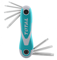Ключ TOTAL TORX в наборе 8шт складные T9-T40 Cr-V THT1061846