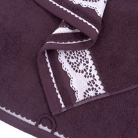 Полотенце махровое ВАСИЛИСА гл/кр Шантильи 50*90 сливовый PRUNE