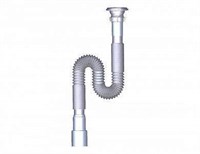 Гофросифон AQUANT 1 1/4*40/50 удлиненный с нержавеющей решеткой F213-55