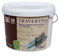 Штукатурка декоративная РАДУГА-38 Travertino 15кг