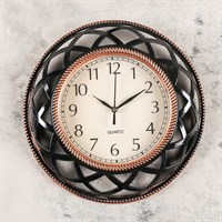 Часы настенные Интерьер Перекрёсток чёрные d=30см 3018345
