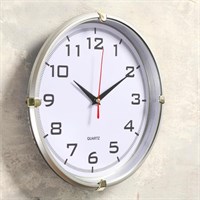 Часы настенные Классика Модерн серебро d=24,5см 2334897
